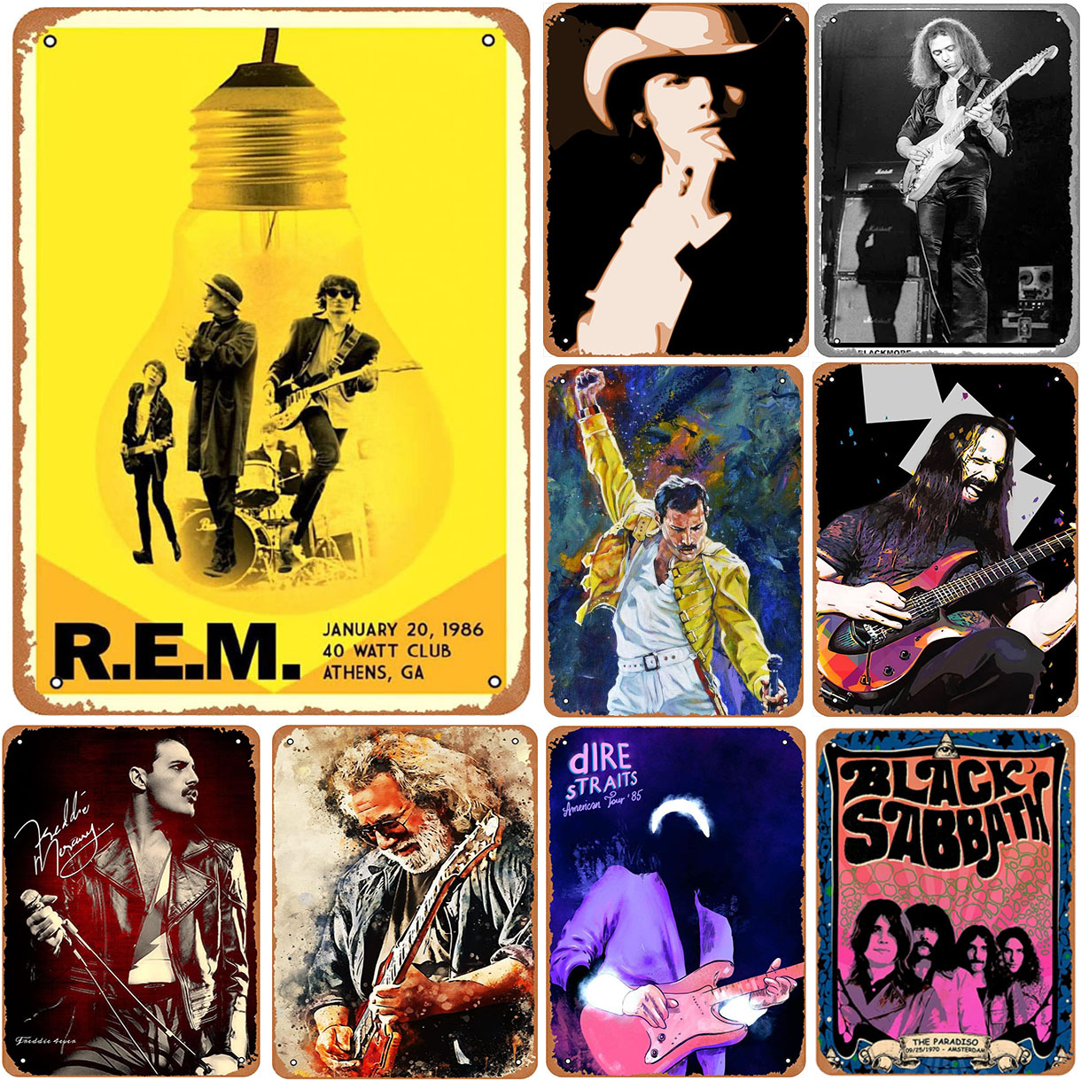 Musical Instrument Sign - Music Band Metal Tin Signs Rocker