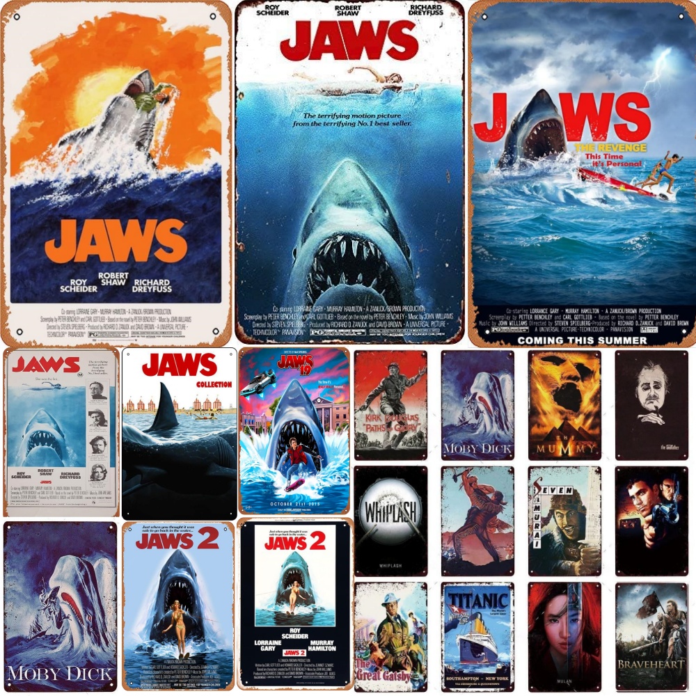 Movie Jaws Poster Metal Tin Si – Musical Instrument Sign Bewertung und Preis
