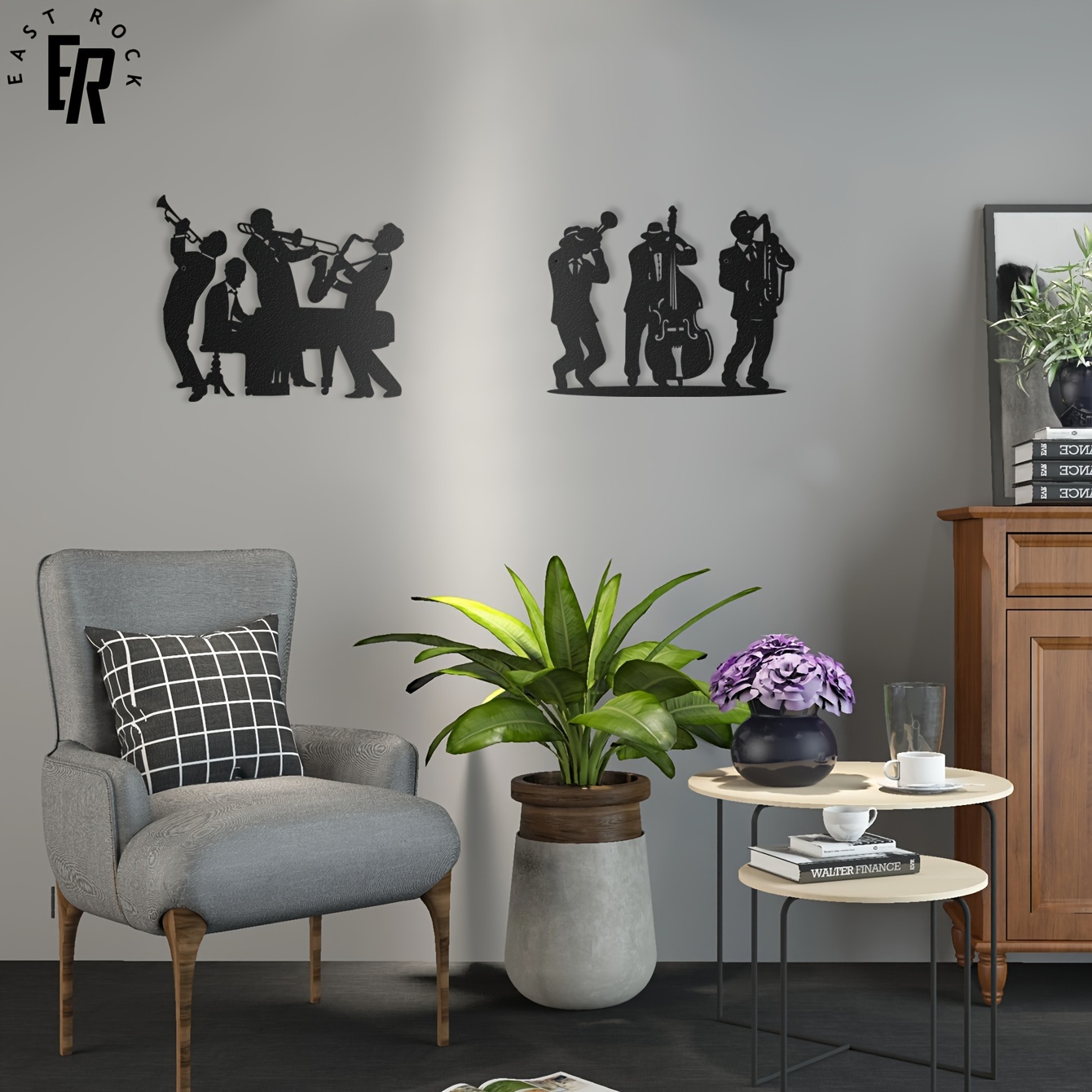Metal Musician Silhouette Wall – Musical Instrument Groups Bewertung und Preis