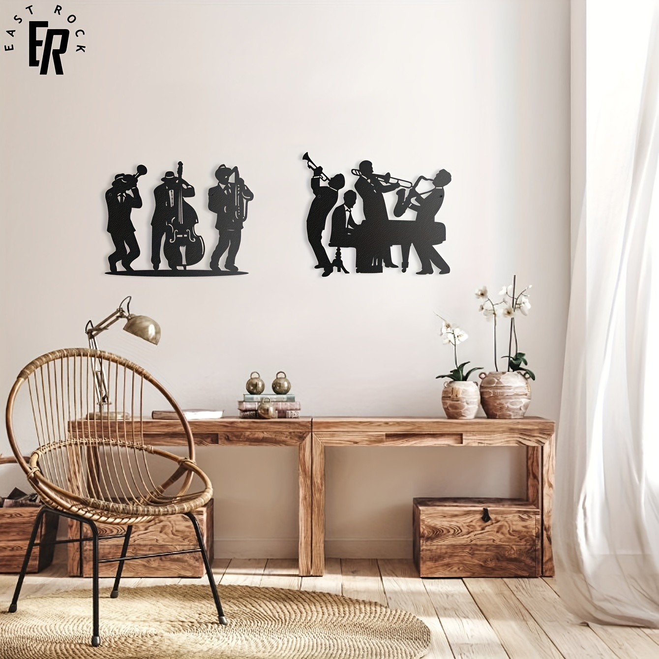 Metal Musician Silhouette Wall – Musical Instrument Groups Bewertung und Preis