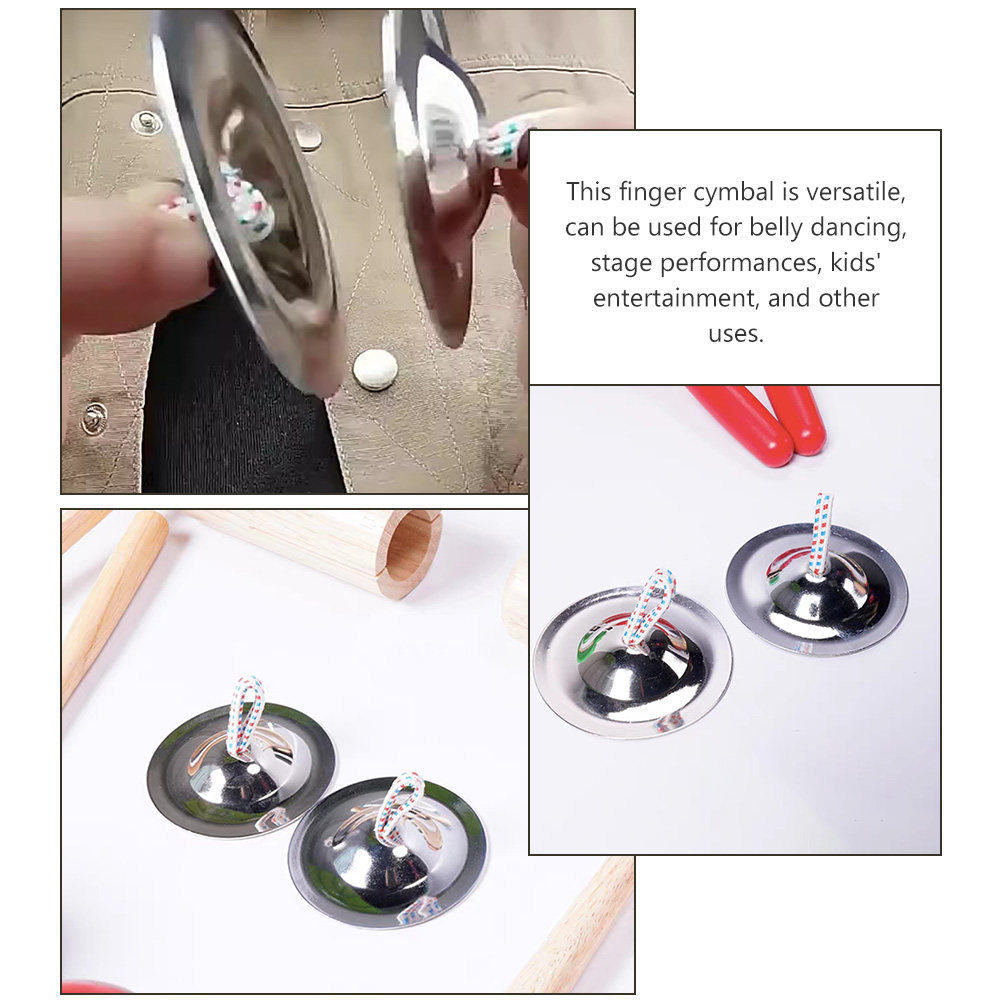 2Pcs Kids Small Finger Cymbals – Musical Instrument Kids Bewertung und Preis