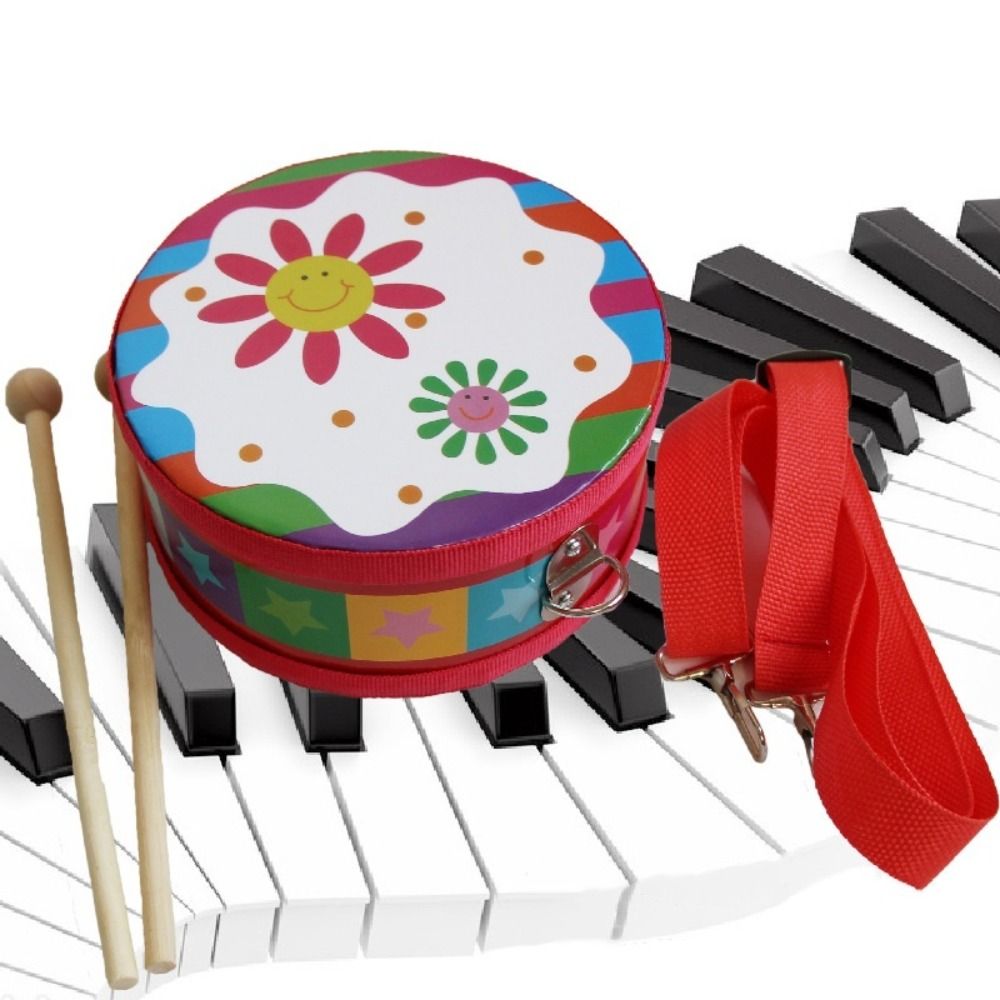 Wooden Children's Drum Double  – Musical Instrument With Hand Bewertung und Preis