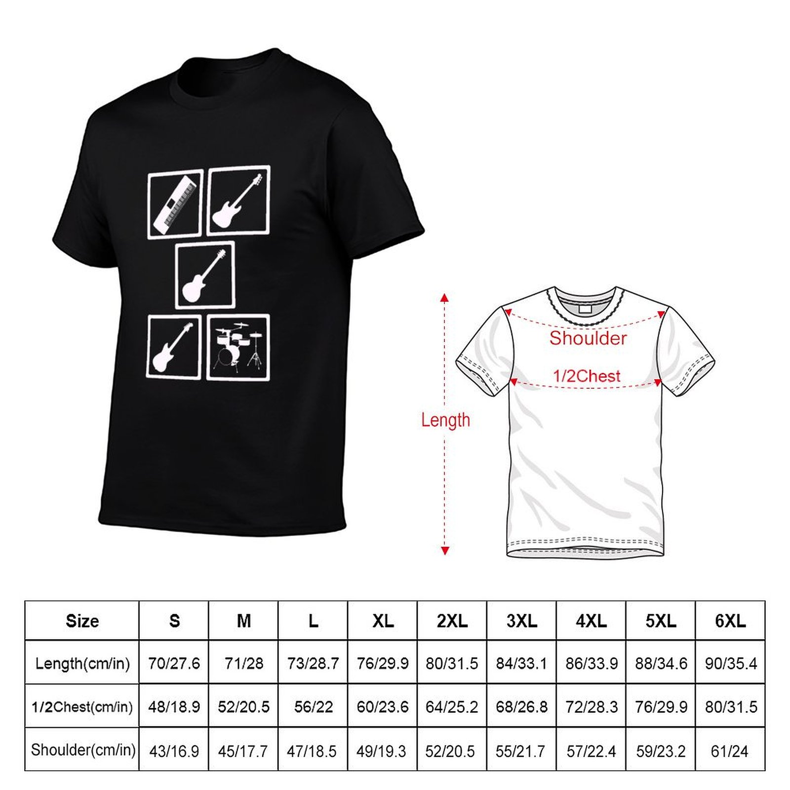 Music Instruments Shirt T-Shir – Musical Instrument Brands Bewertung und Preis