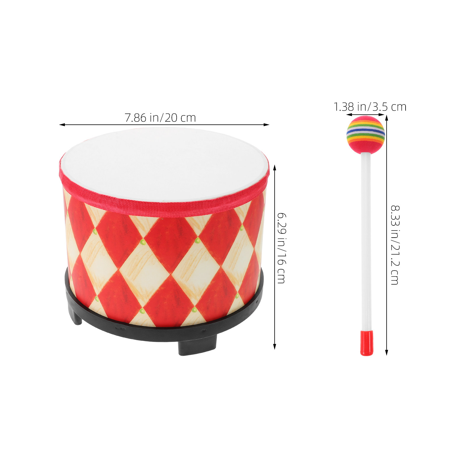 Kids Hand Drum Wooden Red Tom  – Musical Instrument With Hand Bewertung und Preis