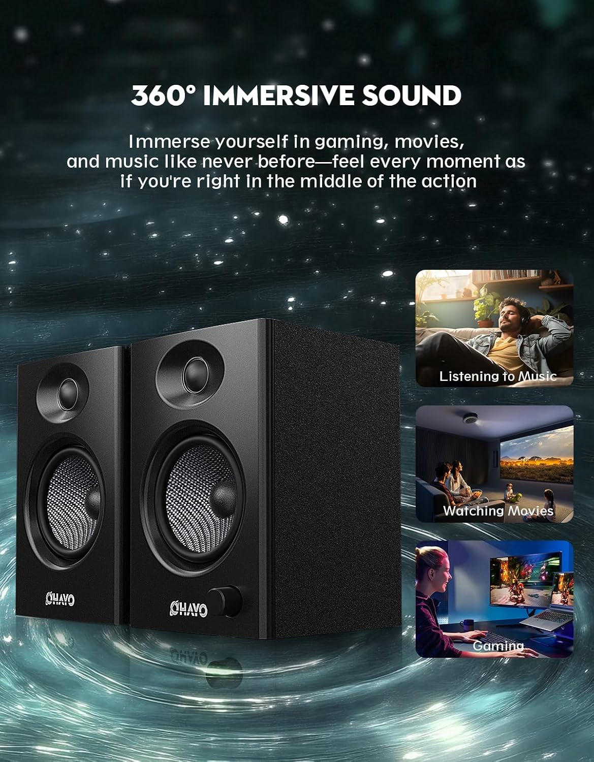 OHAYO 60W Computer Speakers fo – Musical Instrument Vector Bewertung und Preis