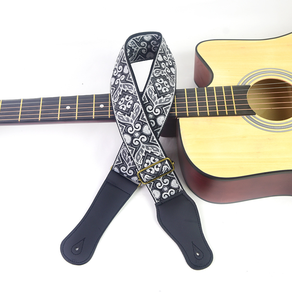 Guitar Strap Embroidered Print – Musical Instrument Bass Bewertung und Preis