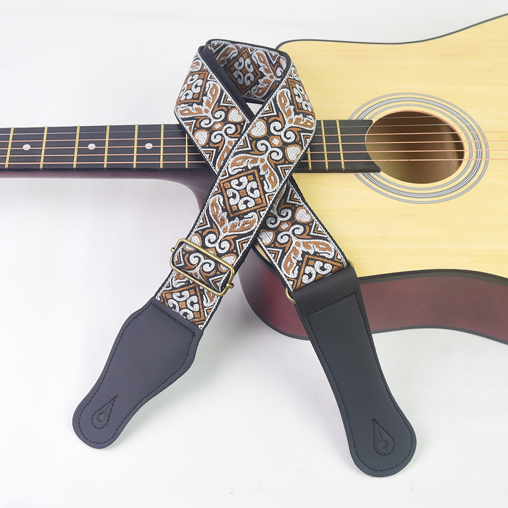 Guitar Strap Embroidered Print – Musical Instrument Bass Bewertung und Preis
