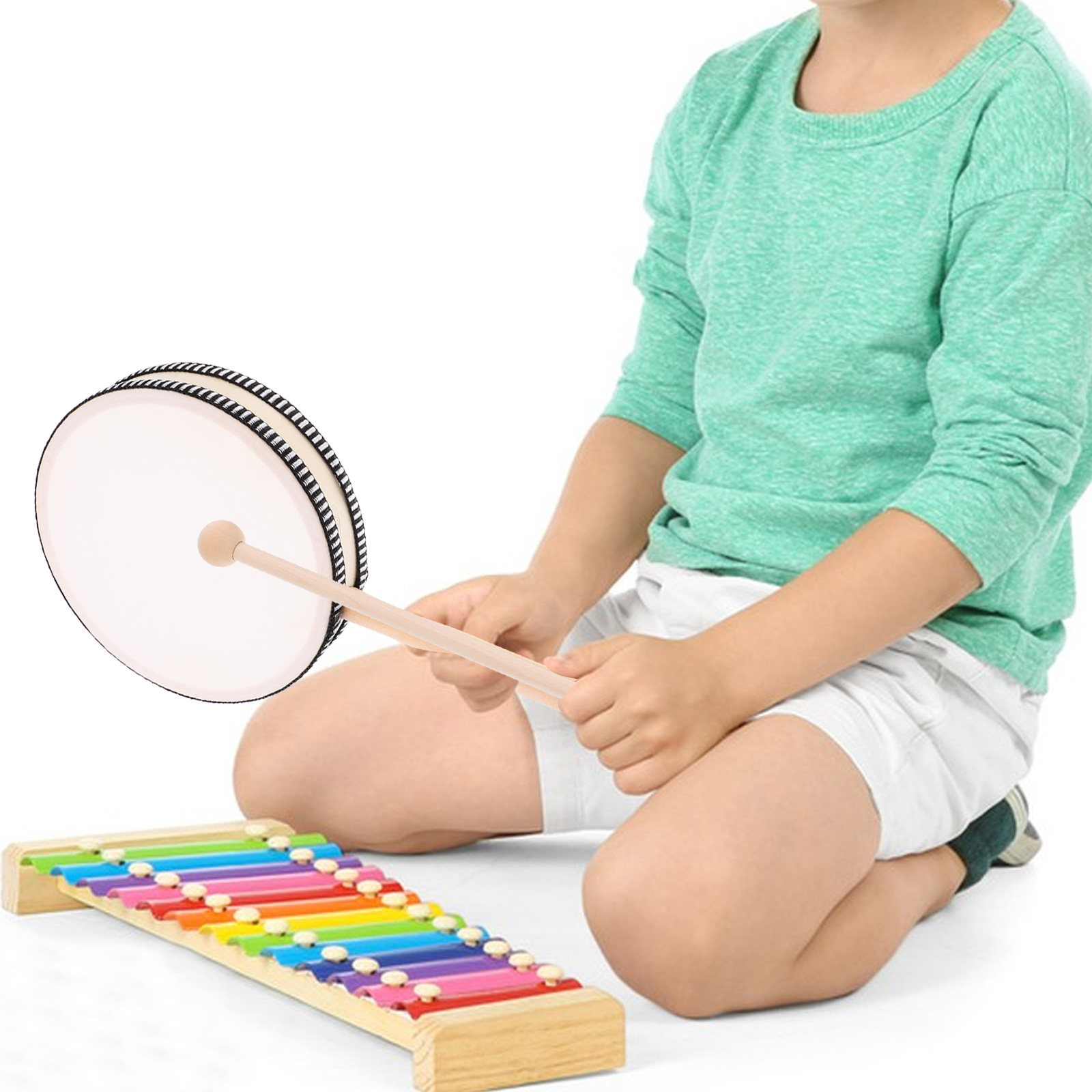 1Set Hand Drum Compact Wooden  – Musical Instrument With Hand Bewertung und Preis